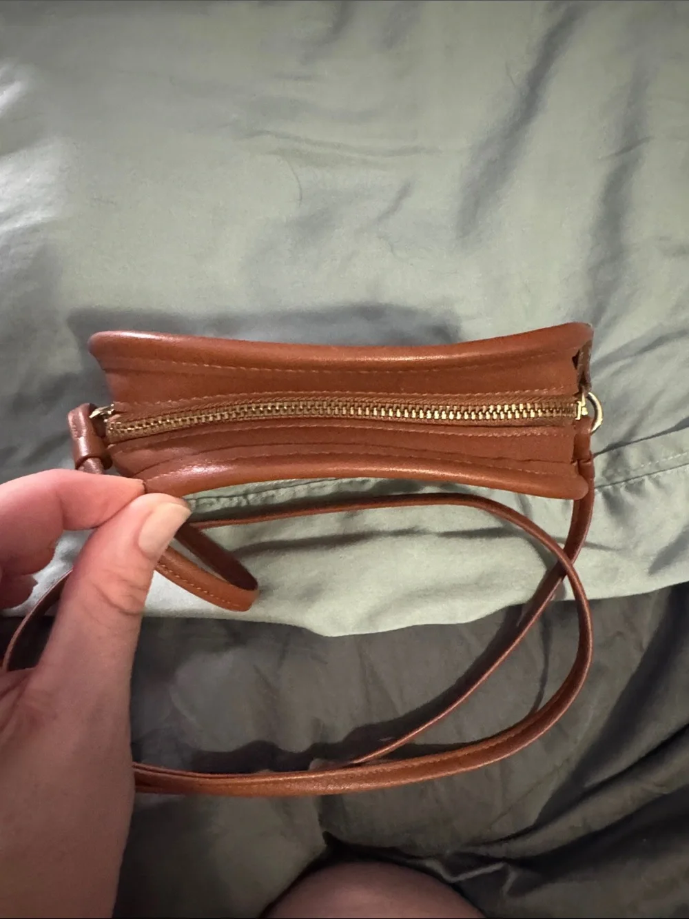 Vintage Coach Mini Abbie Brown Leather Crossbody